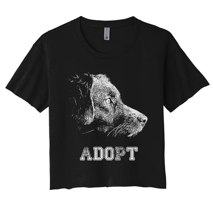 Dog Rescue And Adopt Women's Crop Top Tee