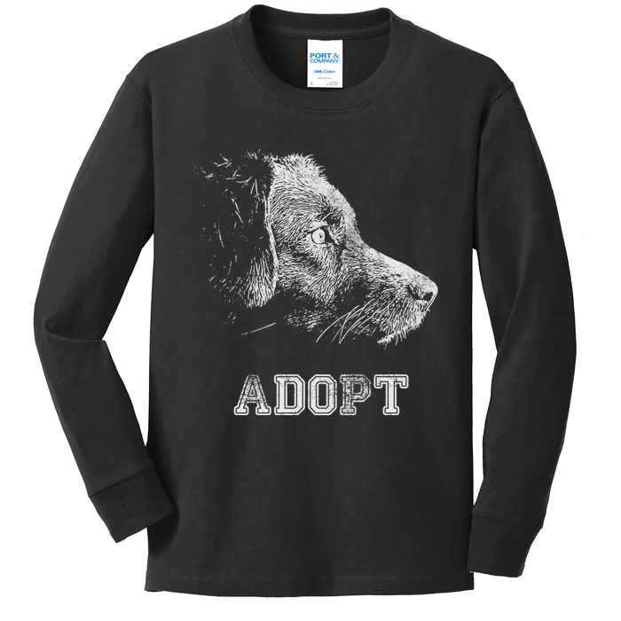 Dog Rescue And Adopt Kids Long Sleeve Shirt