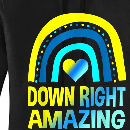 Down Right Amazing Shirt Down Syndrome Shirts Awareness Women's Pullover Hoodie