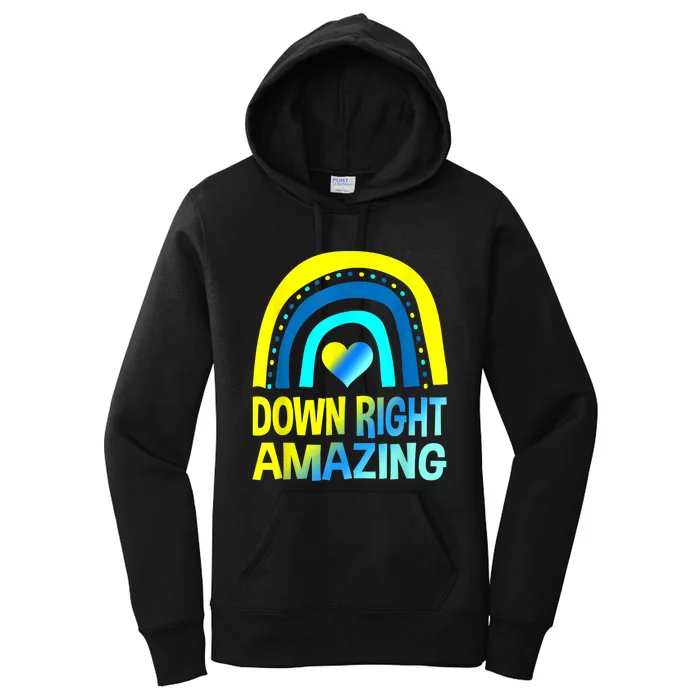 Down Right Amazing Shirt Down Syndrome Shirts Awareness Women's Pullover Hoodie