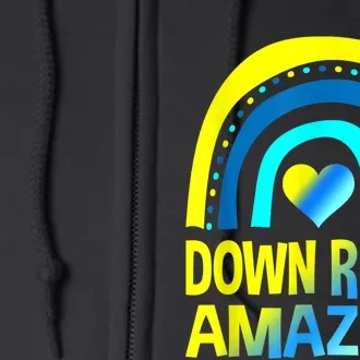 Down Right Amazing Shirt Down Syndrome Shirts Awareness Full Zip Hoodie