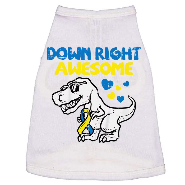 Down Right Awesome Dino Down Syndrome Awareness Doggie Tank