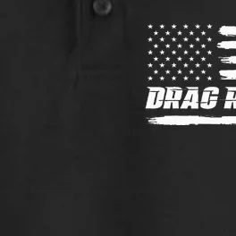 Drag Racing American Flag Drag Racer Race Dry Zone Grid Performance Polo