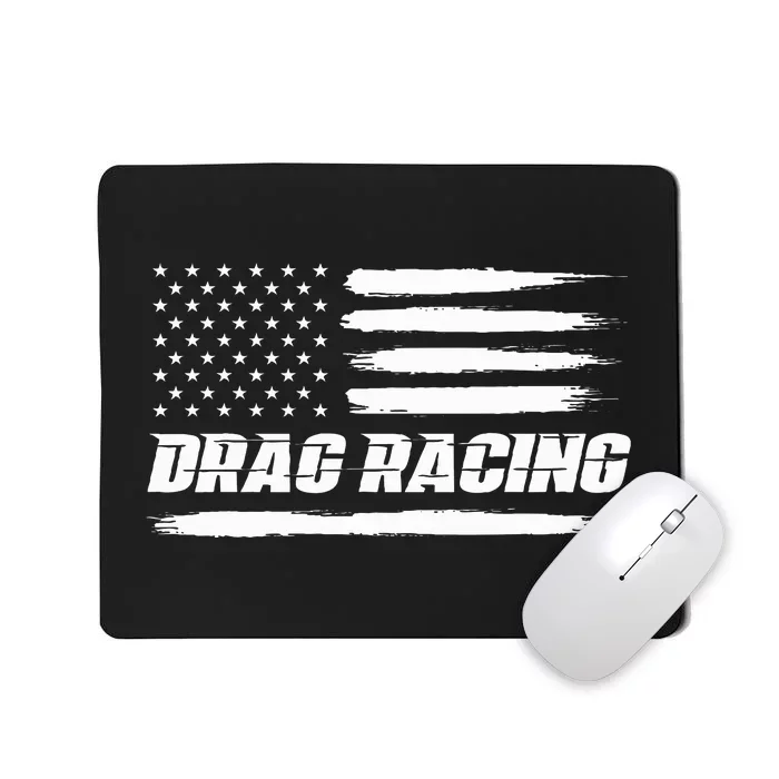 Drag Racing American Flag Drag Racer Race Mousepad