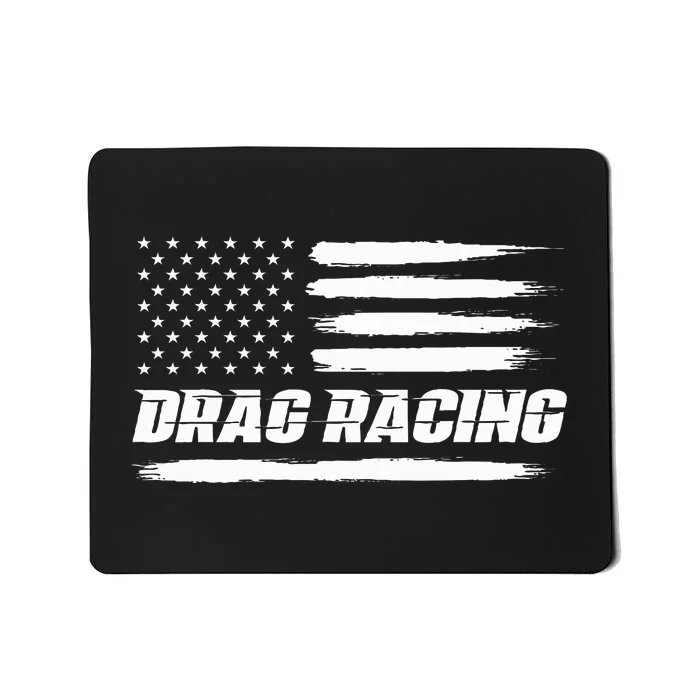 Drag Racing American Flag Drag Racer Race Mousepad