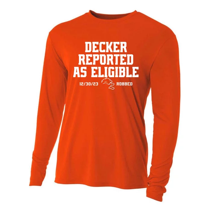 Decker Reported As Eligible Detroit Football Cooling Performance Long Sleeve Crew