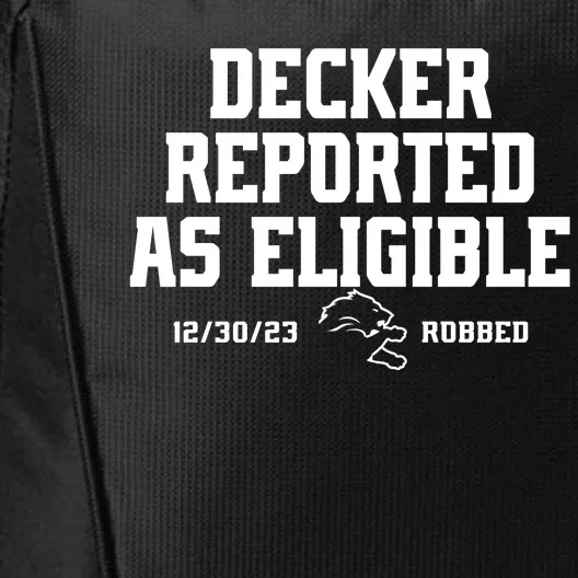 Decker Reported As Eligible Detroit Football City Backpack