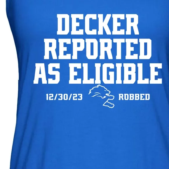 Decker Reported As Eligible Detroit Football Ladies Essential Flowy Tank