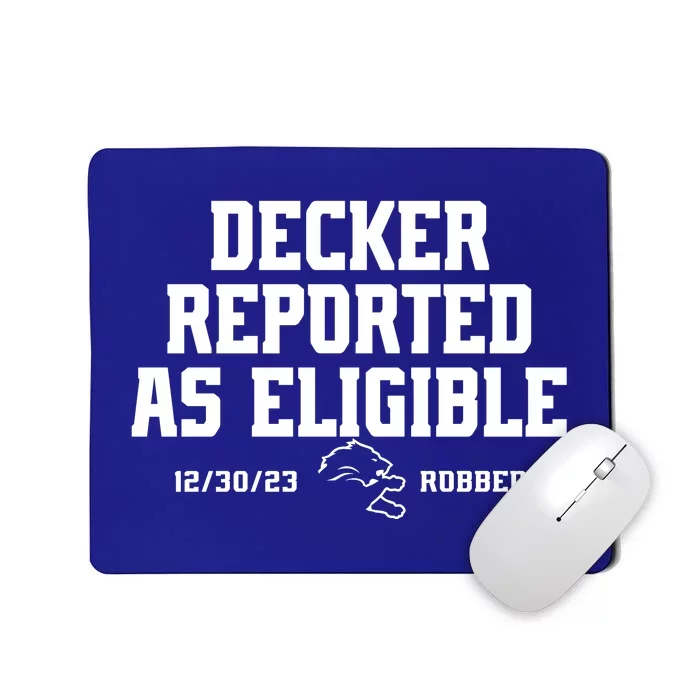 Decker Reported As Eligible Detroit Football Mousepad