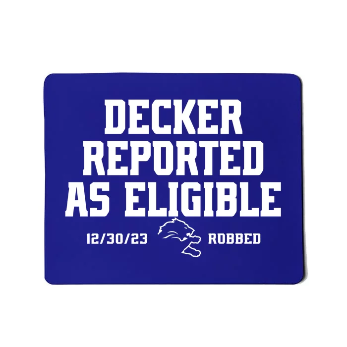 Decker Reported As Eligible Detroit Football Mousepad