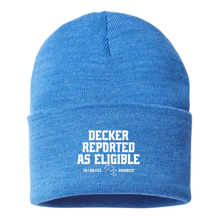 Decker Reported As Eligible Detroit Football Sustainable Knit Beanie