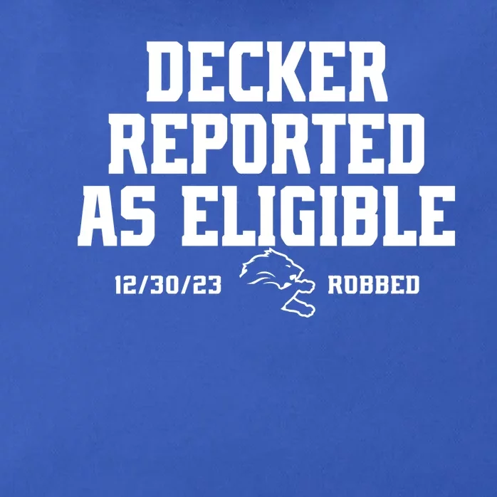 Decker Reported As Eligible Detroit Football Zip Tote Bag