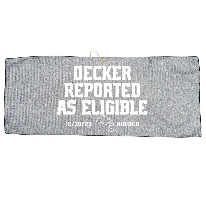 Decker Reported As Eligible Detroit Football Large Microfiber Waffle Golf Towel