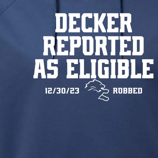 Decker Reported As Eligible Detroit Football Performance Fleece Hoodie