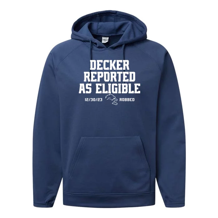 Decker Reported As Eligible Detroit Football Performance Fleece Hoodie