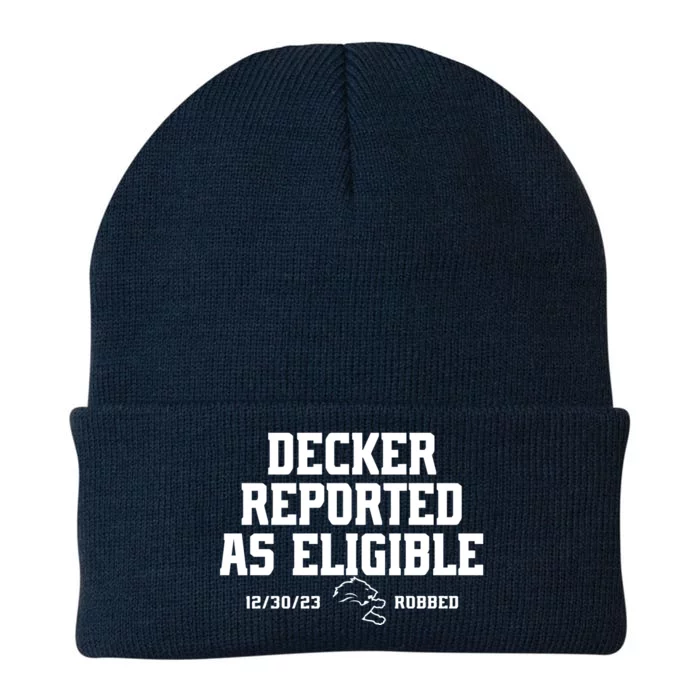 Decker Reported As Eligible Detroit Football Knit Cap Winter Beanie