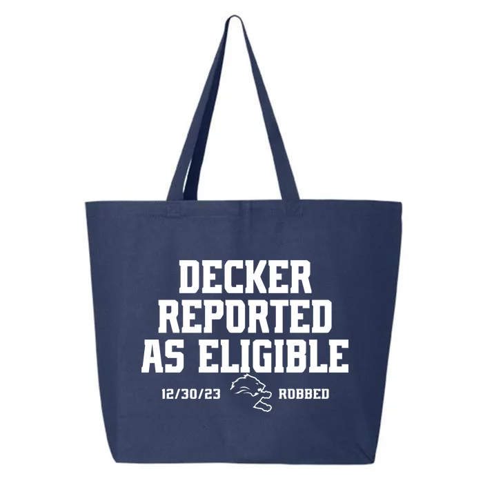 Decker Reported As Eligible Detroit Football 25L Jumbo Tote