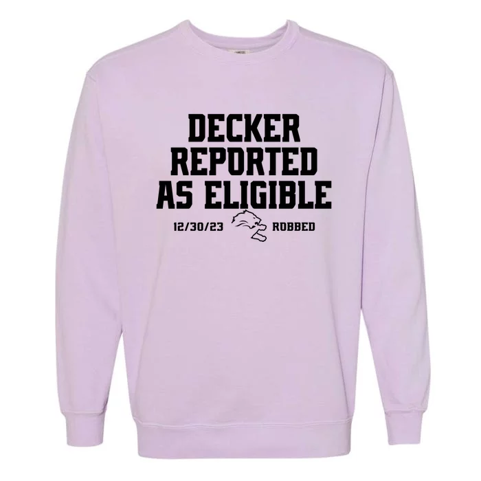 Decker Reported As Eligible Detroit Football Garment-Dyed Sweatshirt