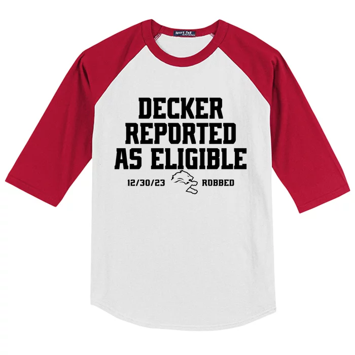 Decker Reported As Eligible Detroit Football Kids Colorblock Raglan Jersey