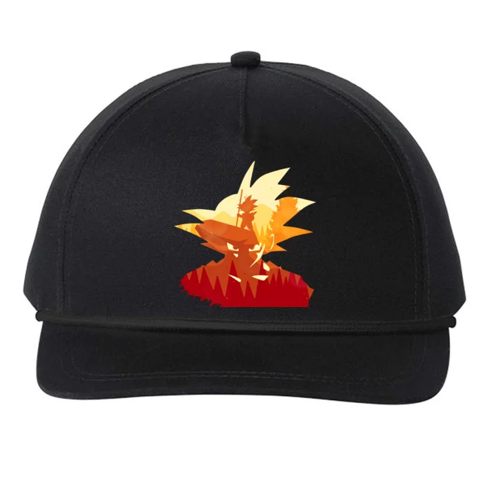 Dragon Fighter Silhouette Illustration Snapback Five-Panel Rope Hat