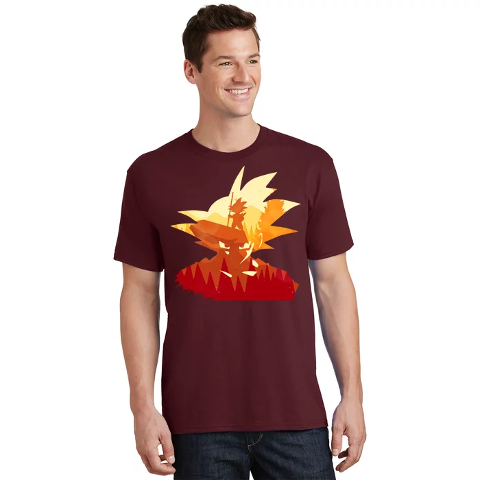 Dragon Fighter Silhouette Illustration T-Shirt