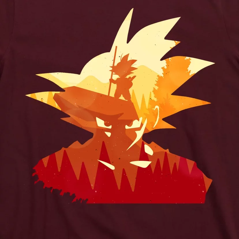 Dragon Fighter Silhouette Illustration T-Shirt