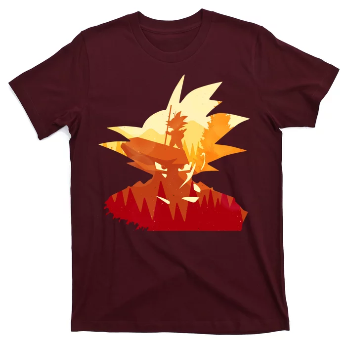 Dragon Fighter Silhouette Illustration T-Shirt