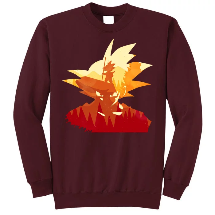 Dragon Fighter Silhouette Illustration Tall Sweatshirt