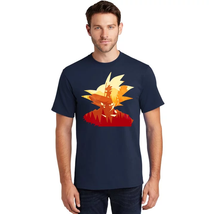 Dragon Fighter Silhouette Illustration Tall T-Shirt