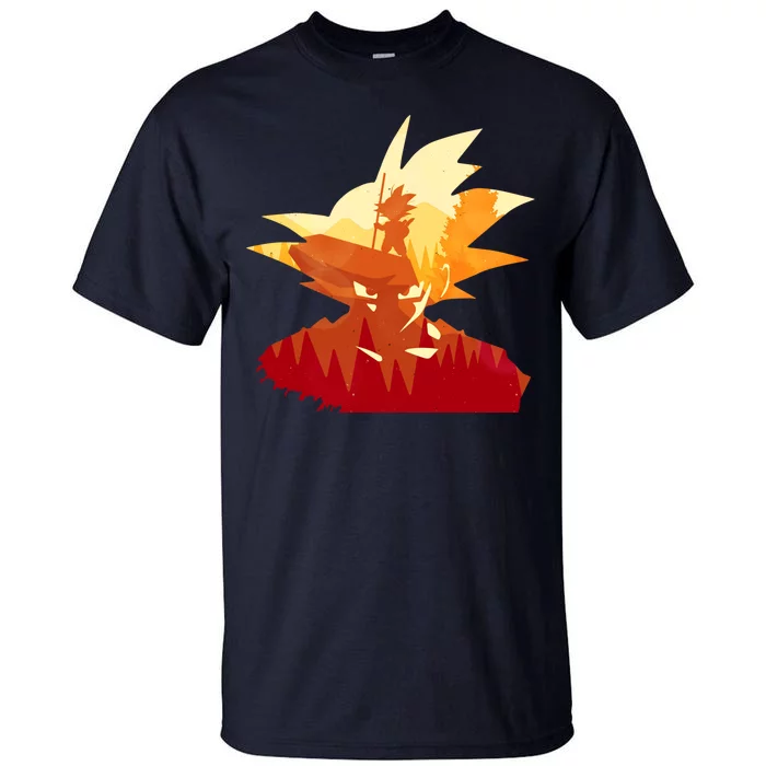 Dragon Fighter Silhouette Illustration Tall T-Shirt