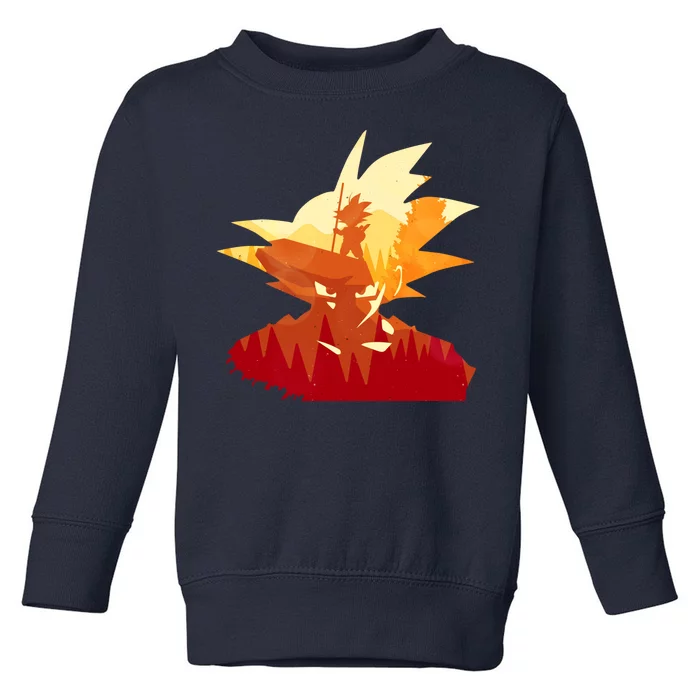 Dragon Fighter Silhouette Illustration Toddler Sweatshirt