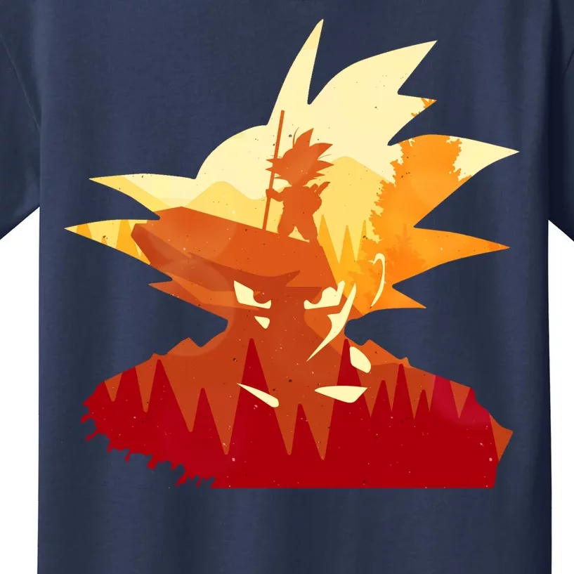 Dragon Fighter Silhouette Illustration Kids T-Shirt