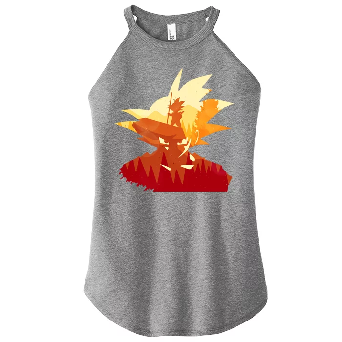 Dragon Fighter Silhouette Illustration Women’s Perfect Tri Rocker Tank