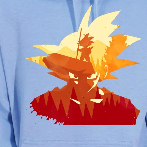 Dragon Fighter Silhouette Illustration Unisex Surf Hoodie