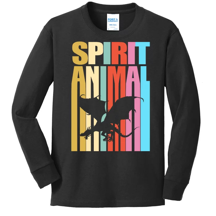 Dragon Spirit Animal Kids Long Sleeve Shirt