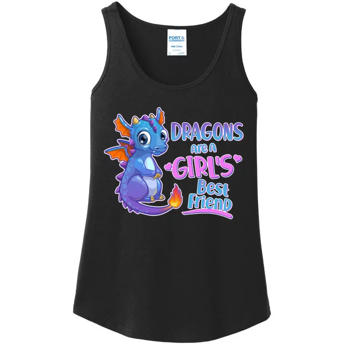 Dragons Are A Girl's Best Friend Cute Baby Dragon Ladies Essential Tank