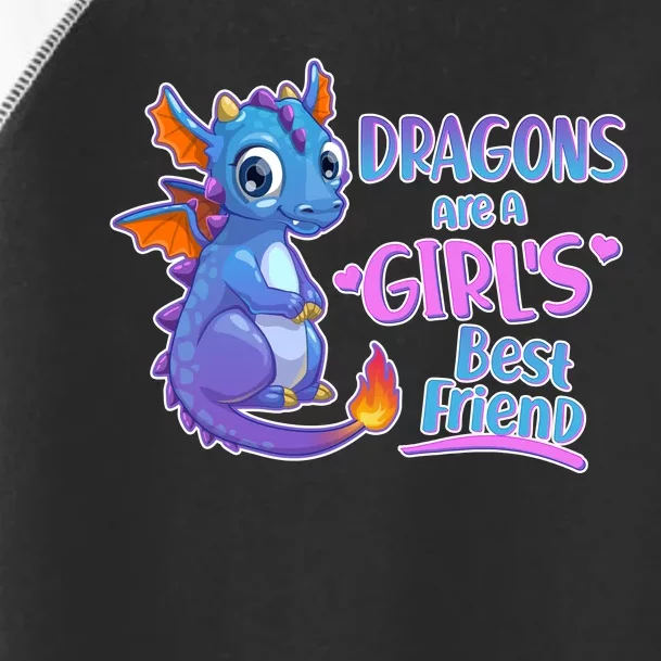 Dragons Are A Girl's Best Friend Cute Baby Dragon Toddler Fine Jersey T-Shirt