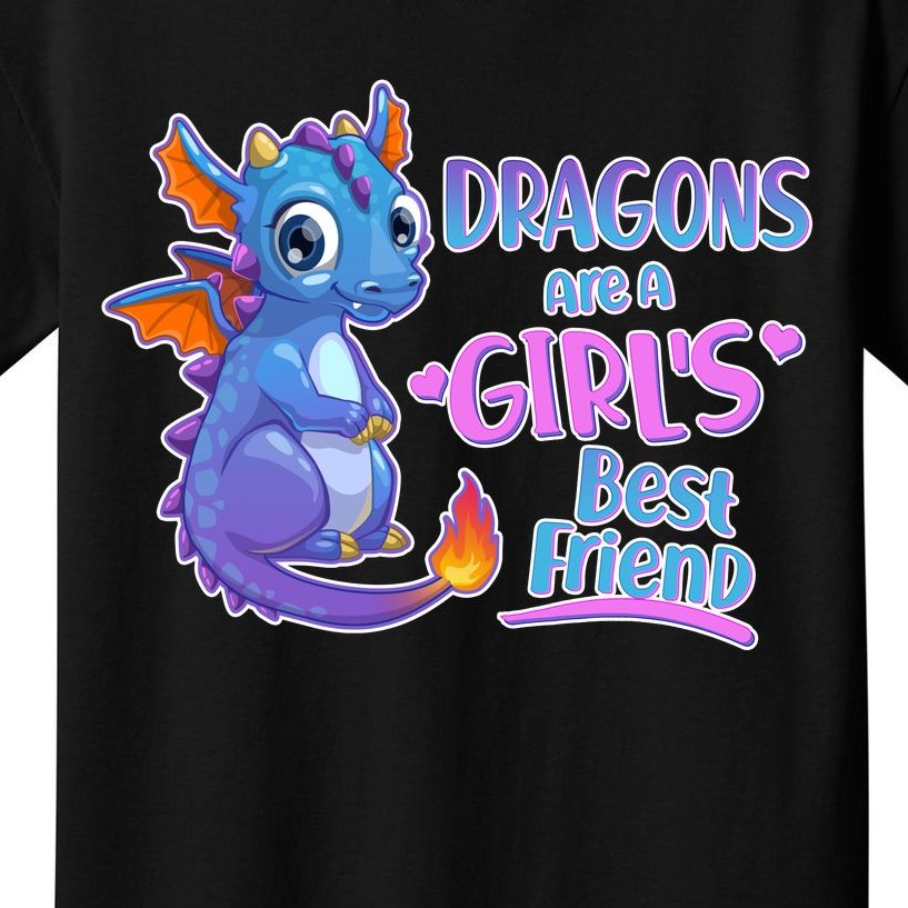 Dragons Are A Girl's Best Friend Cute Baby Dragon Kids T-Shirt |  TeeShirtPalace