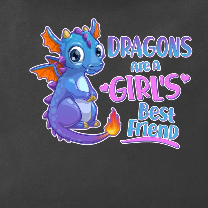 Dragons Are A Girl's Best Friend Cute Baby Dragon Zip Tote Bag