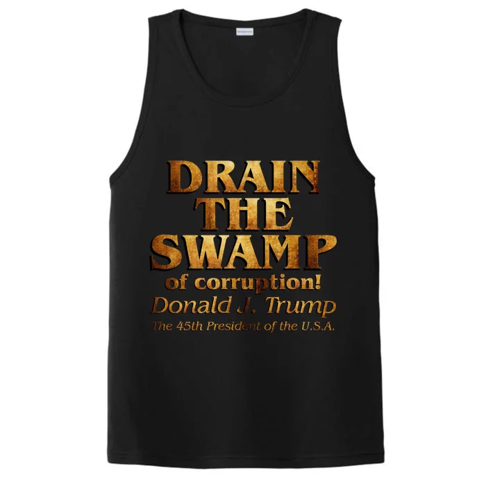 Drain The Swamp of Corruption! Donald Trump 45th President Performance Tank