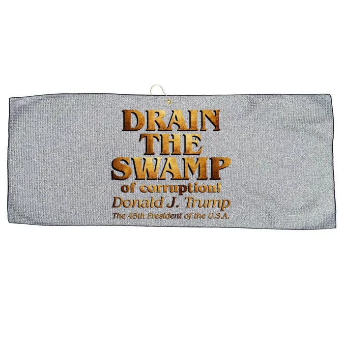 Drain The Swamp of Corruption! Donald Trump 45th President Large Microfiber Waffle Golf Towel