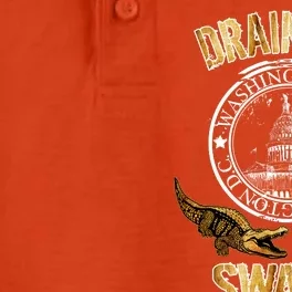 Drain The Swamp Washington DC Alligator Logo Trump Dry Zone Grid Performance Polo