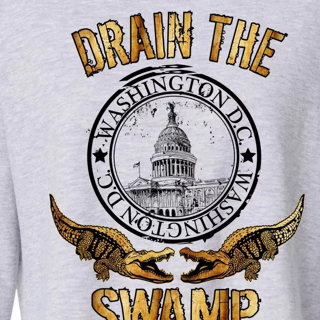 Drain The Swamp Washington DC Alligator Logo Trump Cropped Pullover Crew