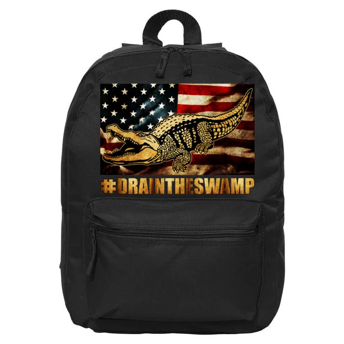 Drain The Swamp Washington DC Donald Trump President 16 in Basic Backpack