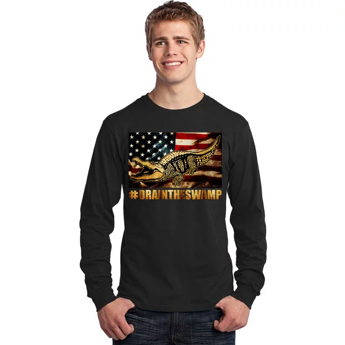 Drain The Swamp Washington DC Donald Trump President Tall Long Sleeve T-Shirt