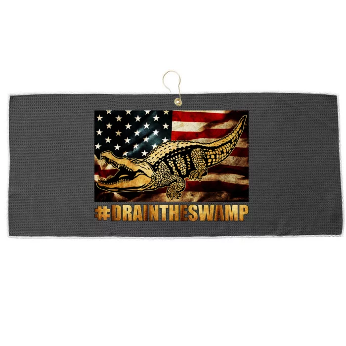 Drain The Swamp Washington DC Donald Trump President Large Microfiber Waffle Golf Towel