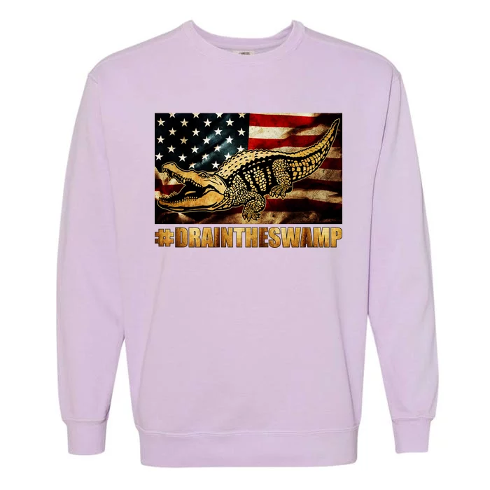 Drain The Swamp Washington DC Donald Trump President Garment-Dyed Sweatshirt