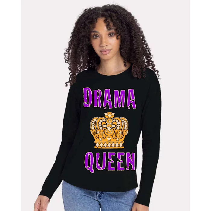 Drama Queen Womens Cotton Relaxed Long Sleeve T-Shirt