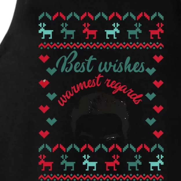 David Rose Best Wishes Warmest Regard Family Funny Christmas Ladies Tri-Blend Wicking Tank