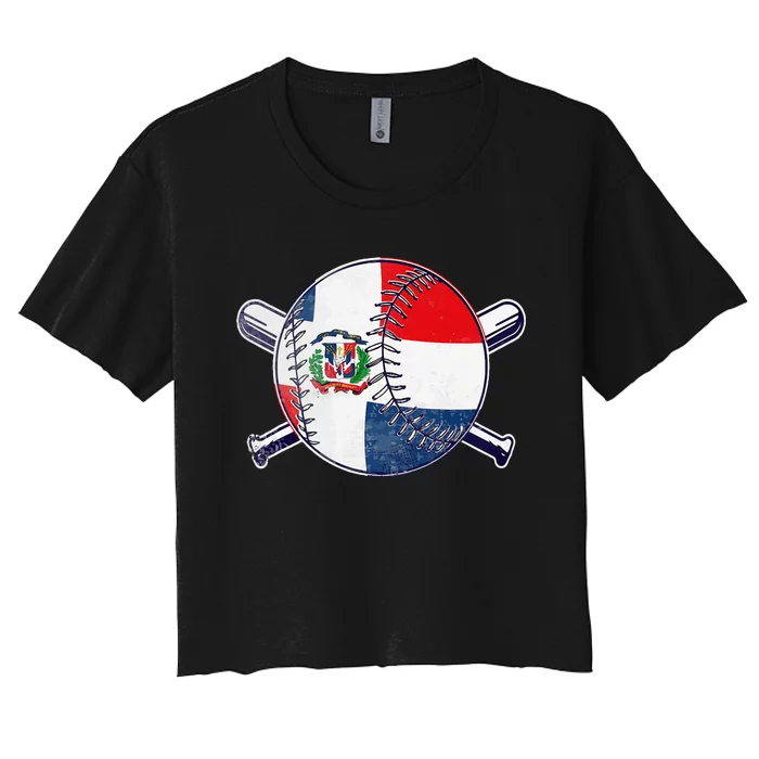 Dominican Republic Baseball Dominicana Women's Crop Top Tee